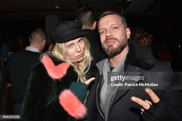 Theodora Richards and Jamie McCarthy at The Cinema Society & Bluemercury host the after party for IFC Films' "Freak Show" at Public Arts on January...