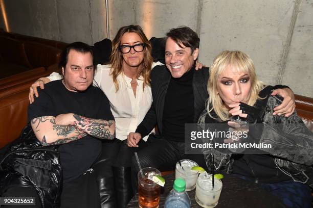 Michael Matula, Andrea Mitchell, Bryan Rabin and Miss Guy attend The Cinema Society & Bluemercury host the after party for IFC Films' "Freak Show" at...
