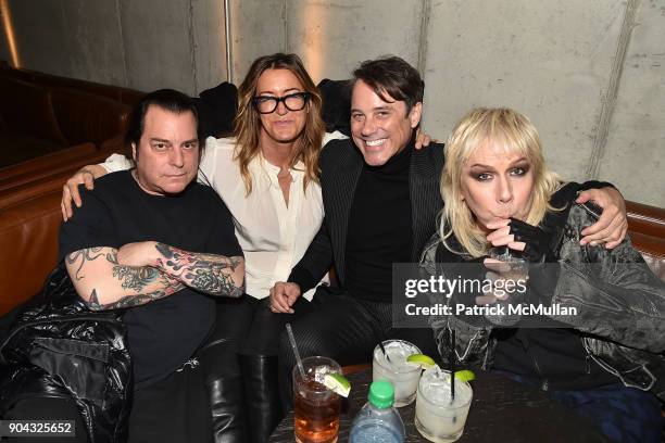 Michael Matula, Andrea Mitchell, Bryan Rabin and Miss Guy attend The Cinema Society & Bluemercury host the after party for IFC Films' "Freak Show" at...