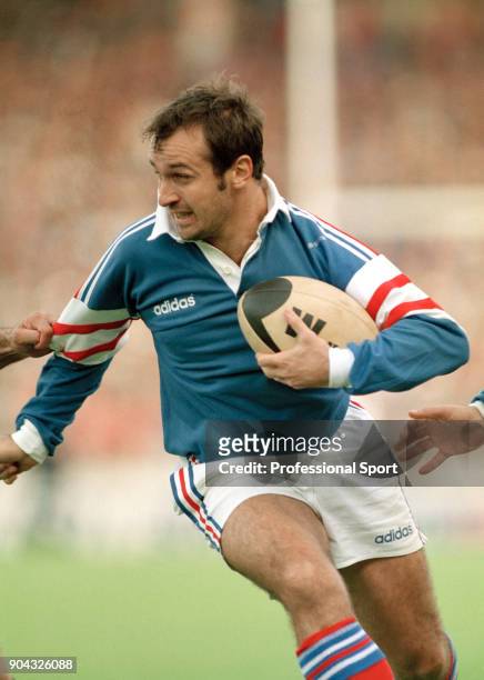 Philippe Saint-Andre of France in action during their rugby union International match against New Zealand at the Parc des Princes in Paris on 18th...