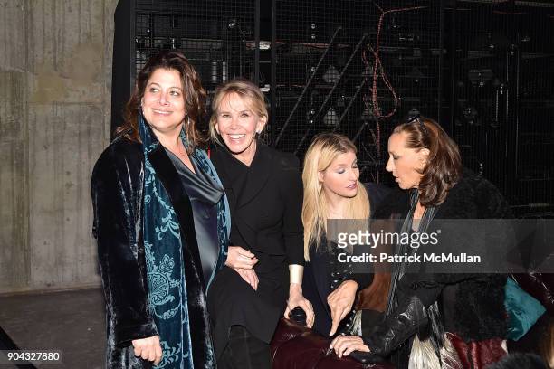 Meryl Poster, Trudie Styler, Samantha Perelman and Donna Karan attend The Cinema Society & Bluemercury host the after party for IFC Films' "Freak...