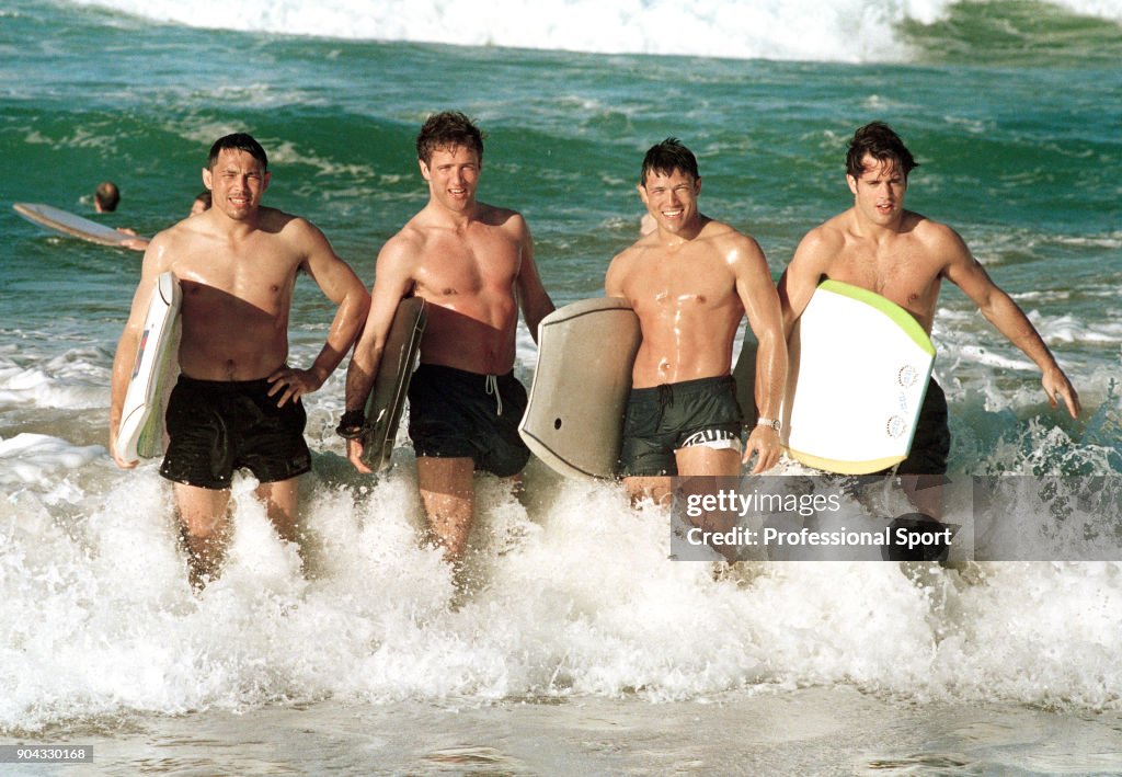 England Take A Surfing Break During The Rugby Union World Cup