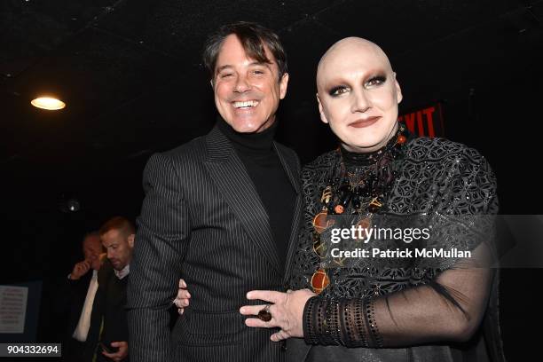 Bryan Rabin and Lady Bunny attend The Cinema Society & Bluemercury host the premiere of IFC Films' "Freak Show" at Landmark Sunshine Cinema on...