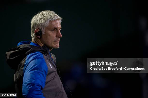 Bath Rugby's Head Coach Todd Blackadder during the European Rugby Champions Cup match between Bath Rugby and Scarlets at Recreation Ground on January...