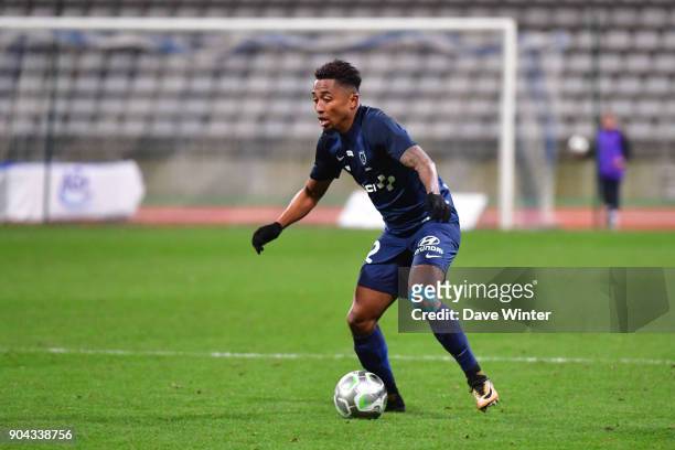 Lalaina Nomenjanahary of Paris FC during the Ligue 2 match between Paris FC and Bourg en Bresse at Stade Charlety on January 12, 2018 in Paris,...