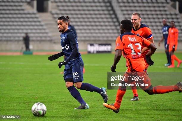 Saifeddine Alami Bazza of Paris FC during the Ligue 2 match between Paris FC and Bourg en Bresse at Stade Charlety on January 12, 2018 in Paris,...