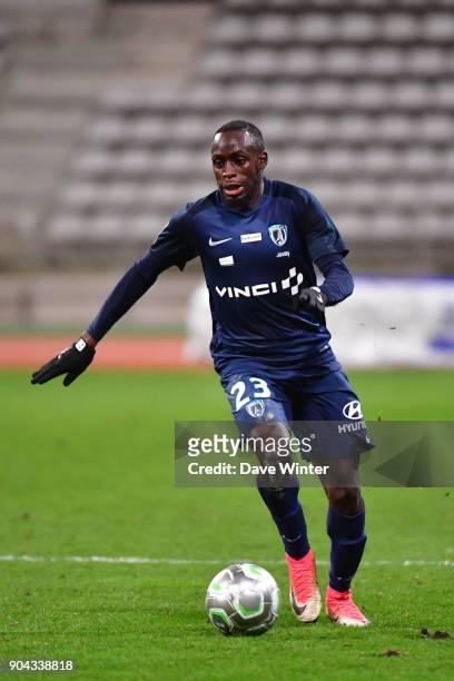 Souleymane Karamoko of Paris FC during the Ligue 2 match between Paris FC and Bourg en Bresse at Stade Charlety on January 12, 2018 in Paris, France.