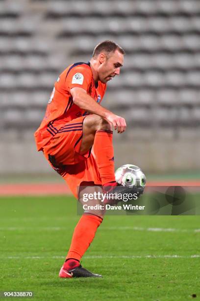 Jimmy Nirlo of FBBP 01 during the Ligue 2 match between Paris FC and Bourg en Bresse at Stade Charlety on January 12, 2018 in Paris, France.