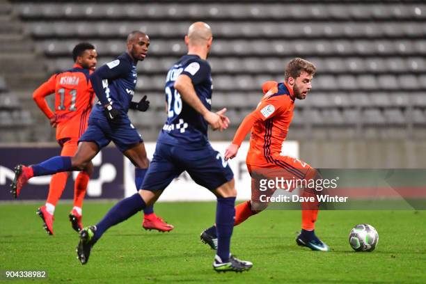 Quentin Martin of FBBP 01 during the Ligue 2 match between Paris FC and Bourg en Bresse at Stade Charlety on January 12, 2018 in Paris, France.