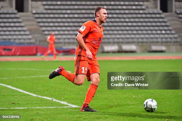 Jimmy Nirlo of FBBP 01 during the Ligue 2 match between Paris FC and Bourg en Bresse at Stade Charlety on January 12, 2018 in Paris, France.