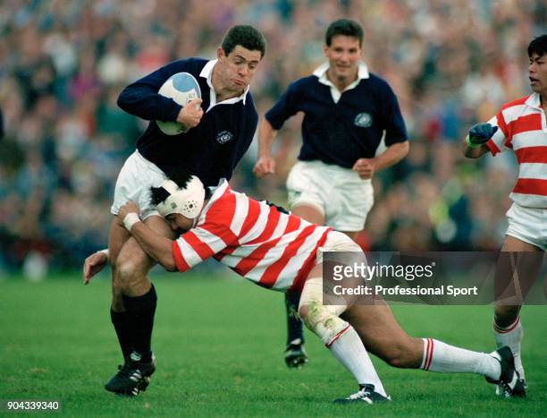 Gavin Hastings of Scotland in action against Japan during the Rugby Union World Cup Pool 2 match at Murrayfield in Edinburgh on 5th October 1991....