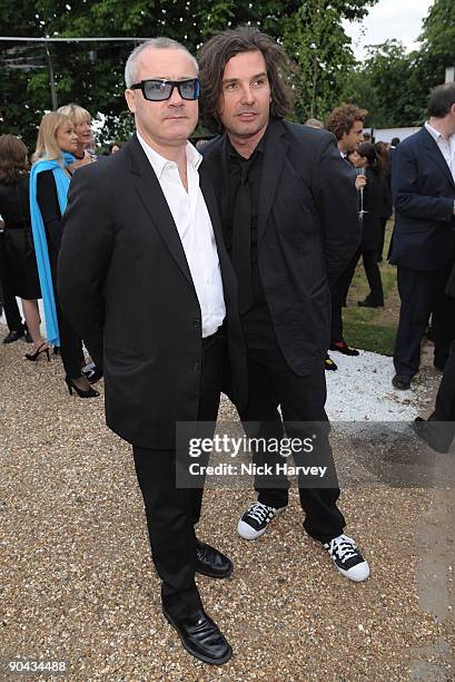 Artist Damien Hirst and guest attend the annual Summer Party at the Serpentine Gallery on July 9, 2009 in London, England.