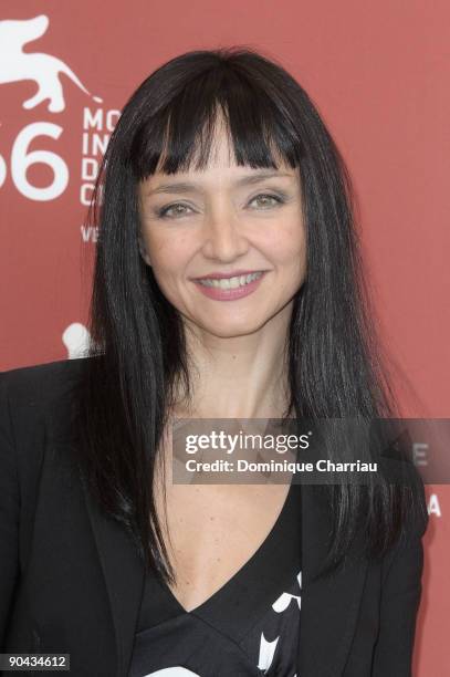 Actress Maria de Medeiros attends the "Il Compleanno" Photocall at the Palazzo del Casino during the 66th Venice Film Festival on September 8, 2009...