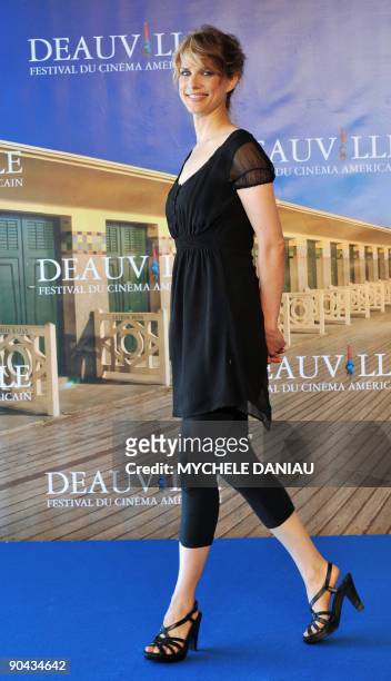 Film director Lynn Shelton poses during a photocall on September 8 during the 35th US film festival in Deauville, on the French northwestern coast....