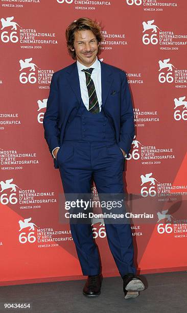 Director Marco Filiberti attends the "Il Compleanno" Photocall at the Palazzo del Casino during the 66th Venice Film Festival on September 8, 2009 in...