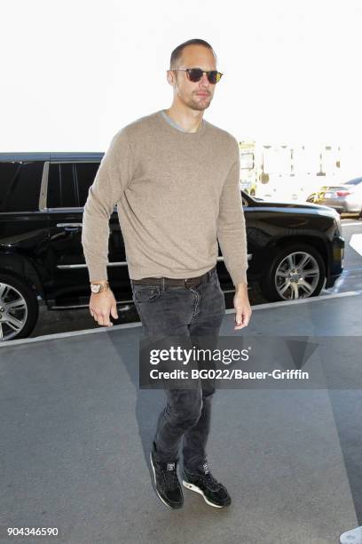 Alexander Skarsgard is seen on January 12, 2018 in Los Angeles, California.