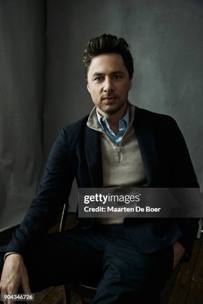 Zach Braff from ABC's 'Alex, Inc.' poses for a portrait during the 2018 Winter TCA Tour at Langham Hotel on January 8, 2018 in Pasadena, California.