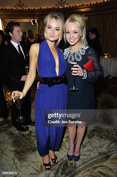 Emma Rigby and Jorgie Porter attend the TV Quick & TV Choice Awards at The Dorchester on September 7, 2009 in London, England.