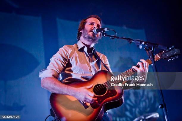 German singer Gisbert zu Knyphausen performs live on stage during a concert at the Columbiahalle on January 12, 2017 in Berlin, Germany.