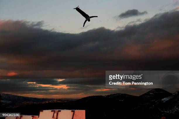 Mac Bohonnon of the United States competes in the Men's Aerials qualifying during the 2018 FIS Freestyle Ski World Cup at Deer Valley Resort on...