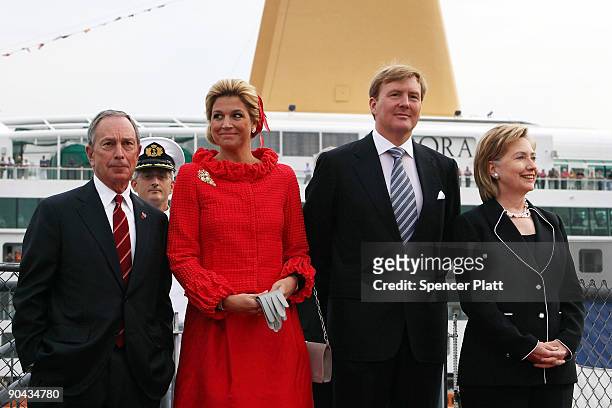 New York City Mayor Michael Bloomberg, Princess Maxima of the Netherlands, Prince Willem-Alexander of the Netherlands and U.S. Secretary of State...