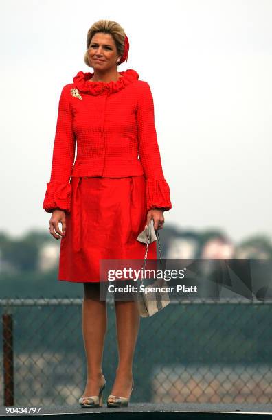 Princess Maxima of the Netherlands attends festivities to kick-off the NY400 Week at the Intrepid Sea, Air and Space Museum on September 8, 2009 in...