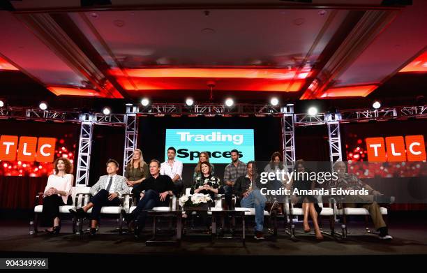 Trading Spaces' cast: Laurie Smith, Vern Yip, Doug Wilson, Paige Davis, Ty Pennington, Hildi Santo-Tomas, Frank Bielec, Joanie Sprague, John Gidding,...