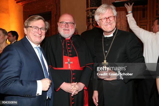 Michael Kerkloh, airport Munich, Bishop Reinhard Marx and Heinrich Bedford-Strohm during the new year reception of the Bavarian state government at...