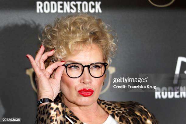Claudia Effenberg during the Rodenstock Eyewear Show on January 12, 2018 in Munich, Germany.