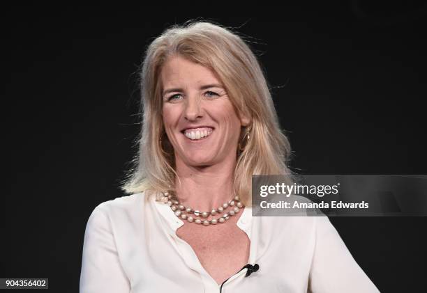 Rory Kennedy, director/producer/narrator from 'Above and Beyond: NASAs Journey to Tomorrow' onstage during the Discovery Channel portion of the...