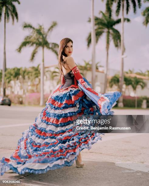 U2013 JANUARY 10, 2017: Miss Cuban American 2017, Jessica Mustelier poses for a portrait in Miami Beach, Florida on January 10, 2017. When...