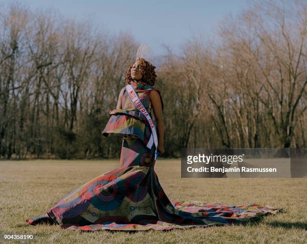 U2013 FEBRUARY 4, 2017: Miss Liberia US 2016, Gboea Flumo poses for a portrait in Fort Washington, Maryland. When citizenship was first defined by...