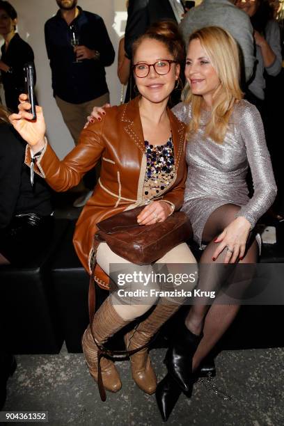 Doreen Dietel and Sonja Kiefer during the Rodenstock Eyewear Show on January 12, 2018 in Munich, Germany.