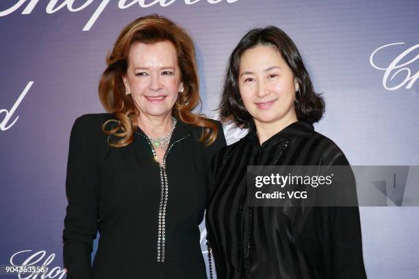 Billionaire Pansy Ho Chiu-king attends the opening ceremony of Chopard's store on January 12, 2018 in Hong Kong, China.