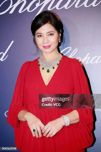 Actress Cherie Chung attends the opening ceremony of Chopard's store on January 12, 2018 in Hong Kong, China.