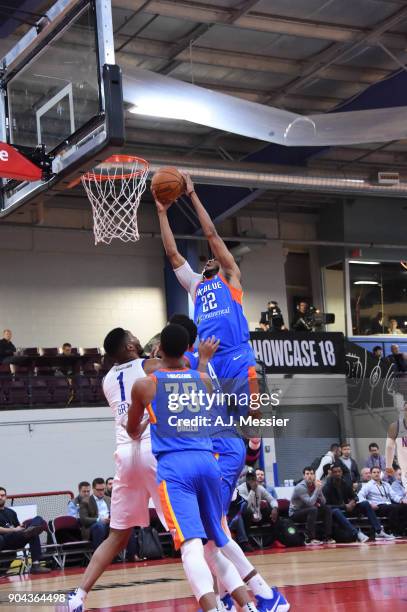Markel Brown of the Oklahoma City Blue shoots the ball against the Long Island Nets at NBA G League Showcase Game 18 on January 12, 2018 at the...
