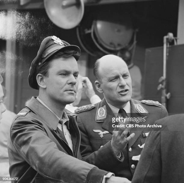 Bob Crane as Col. Robert E. Hogan, left, Werner Klemperer as Col. Wilhelm Klink in �The Late Inspector General�, June 22, 1965.