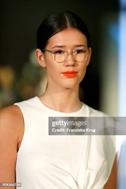 Isabella Ahrens during the Rodenstock Eyewear Show on January 12, 2018 in Munich, Germany.