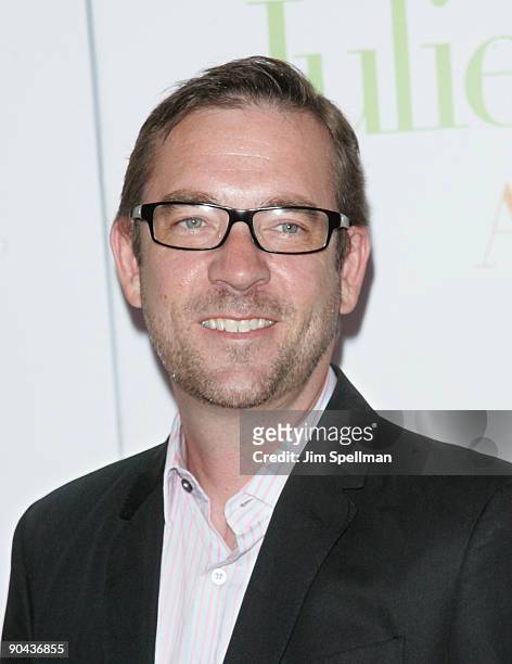 Personality Ted Allen attends the "Julie & Julia" premiere at the Ziegfeld Theatre on July 30, 2009 in New York City.