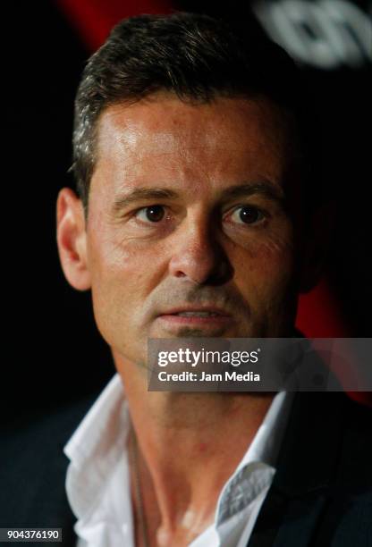 Diego Cocca coach of Tijuana looks on during the second round match between Tijuana and Necaxa as part of Torneo Clausura 2018 Liga MX at Caliente...