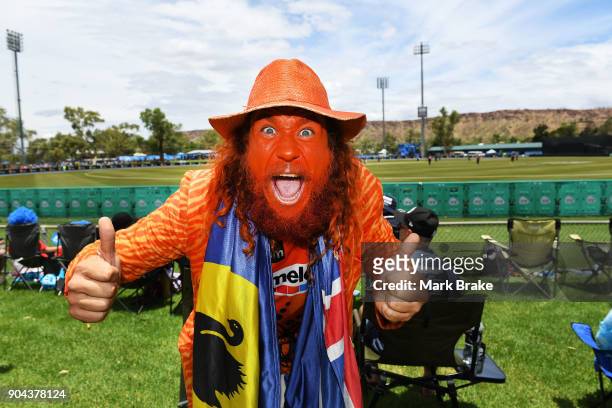 James Choombies during the Big Bash League match between the Adelaide Strikers and the Perth Scorchers at Traeger Park on January 13, 2018 in Alice...