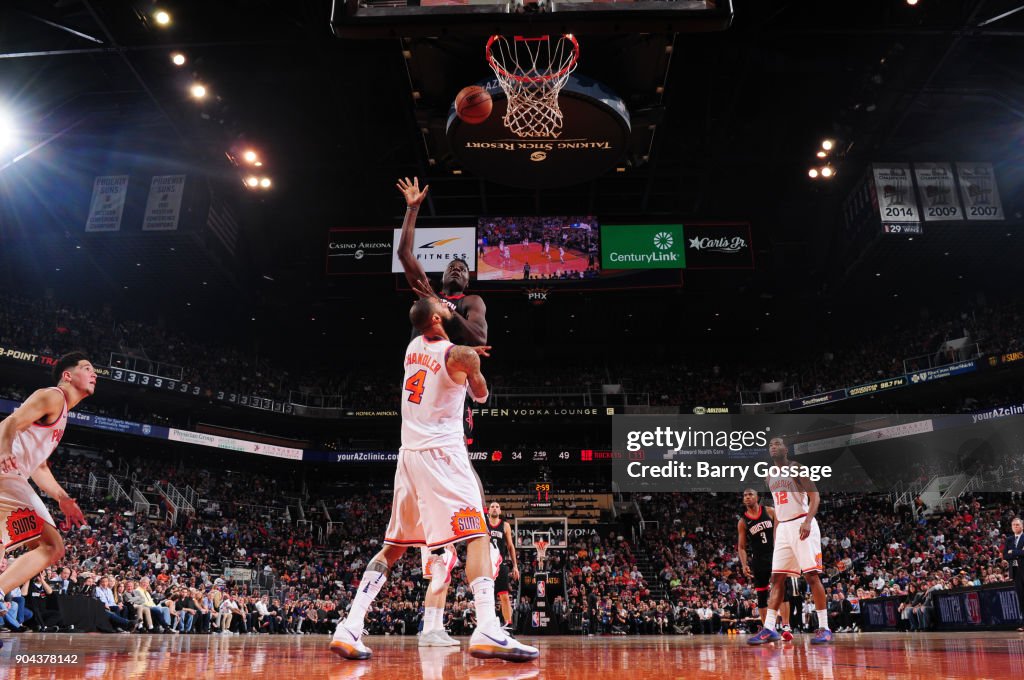 Capela Houston Rockets Clint Capela of the Houston Rockets shoots the ball during the game ...