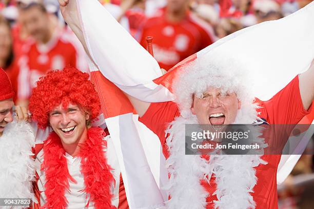 english football fans cheering - boa bildbanksfoton och bilder