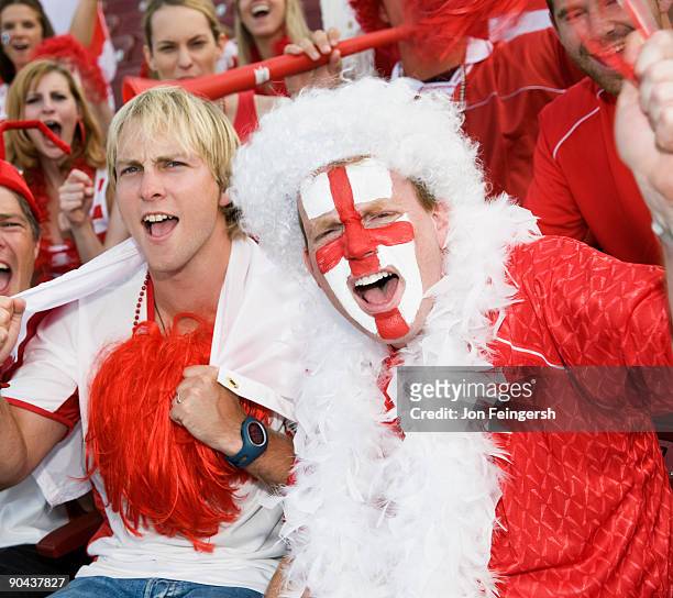 english football fans cheering - world cup usa stock pictures, royalty-free photos & images