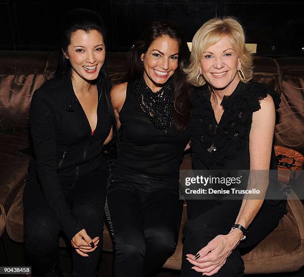 Kelly Choi, Andrea Bernholtz and Elaine Wynn attends BLUSH Nightclub at Wynn Las Vegas on September 1, 2009 in Las Vegas, Nevada.