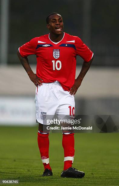 Danny Rose of England looks on during the UEFA U21 Championship match between Greece and England at the Asteras Tripolis Stadium on September 8, 2009...