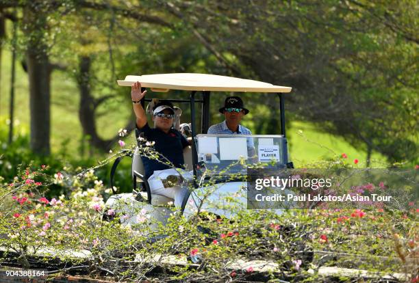 Seungtaek Lee of Korea pictured during round four of the 2018 Asian Tour Qualifying School Final Stage at St Andrews 2000 on January 13, 2018 in...