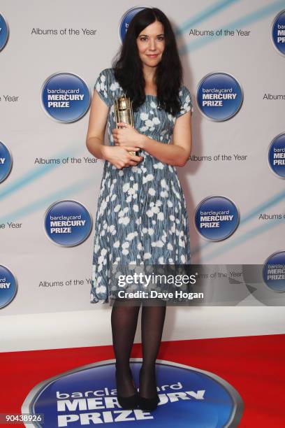 Lisa Hannigan poses in the press room at the 2009 Barclaycard Mercury Prize held at The Grosvenor House Hotel on September 8, 2009 in London, England.
