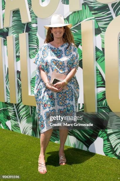 Jackie Frank attends Magic Millions Raceday on January 13, 2018 in Gold Coast, Australia.