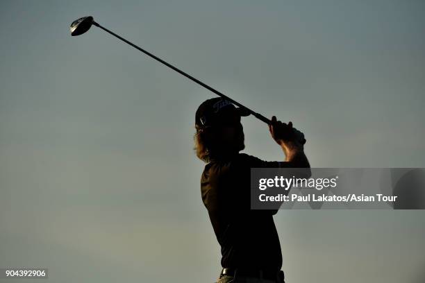 Maverick Antcliff of Australia pictured during round four of the 2018 Asian Tour Qualifying School Final Stage at St Andrews 2000 on January 13, 2018...